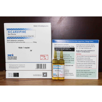 Nicardipine Hydrochloride Injection 10mg / 10ml &amp; Actd / Ctd Dossiers of Nicardipine Injection